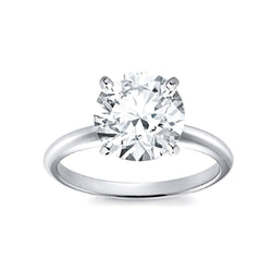Diamante rotondo solitario da 1 carati con anello di fidanzamento in oro bianco 14 carati