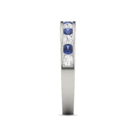 Diamante rotondo zaffiro blu Gruppo musicalea 2.50 carati oro bianco 14K gioielli - harrychadent.it