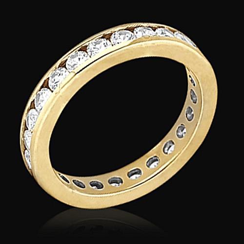 Diamanti rotondi 1.68 ct. Fascia di fidanzamento per l'eternità in oro giallo - harrychadent.it