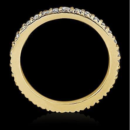 Fascia dell'eternità in oro giallo 14 carati con diamanti da 1,60 carati - harrychadent.it