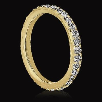 Fascia dell'eternità in oro giallo 14 carati con diamanti da 1,60 carati - harrychadent.it