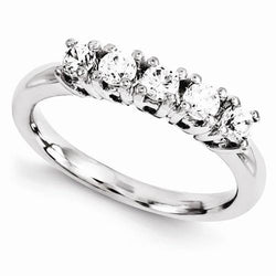 Fascia di fidanzamento con diamante 0,75 carati Gioielli da donna Oro bianco 14K