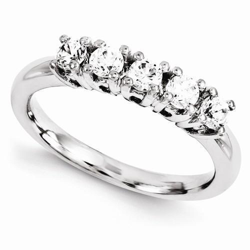 Fascia di fidanzamento con diamante 0,75 carati Gioielli da donna Oro bianco 14K - harrychadent.it