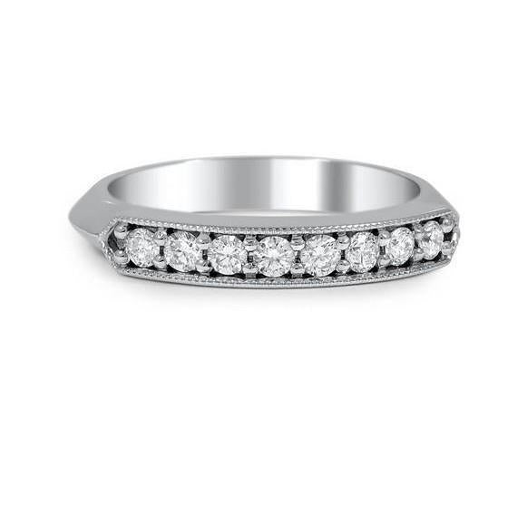 Fascia di fidanzamento da donna con diamanti brillanti scintillanti da 2,00 ct in oro bianco - harrychadent.it