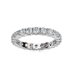Fascia di fidanzamento per l'eternità con diamanti da donna 2,20 carati in oro bianco 14K