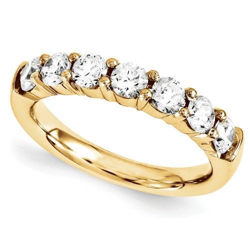 Fascia diamantata Comfort Fit Diamanti rotondi da 1,05 carati Oro giallo 14K