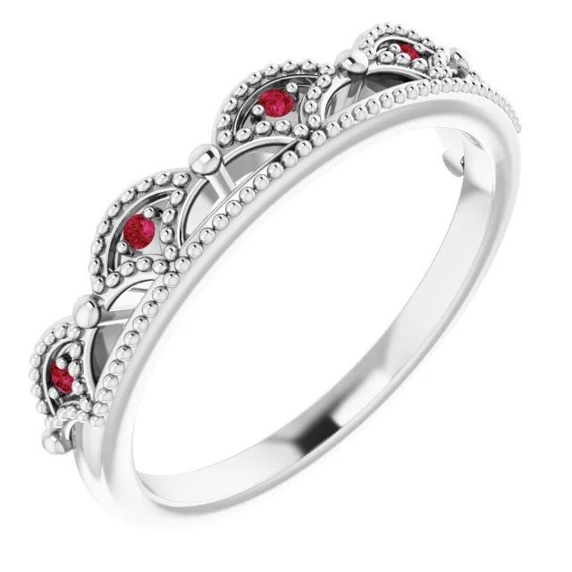 Fascia per anniversario di matrimonio 0.50 carati gioielli da donna in stile antico con rubini - harrychadent.it