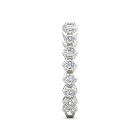 Fascia per anniversario di matrimonio con diamanti 1.90 carati Hexagon Milgrain Jewelry - harrychadent.it