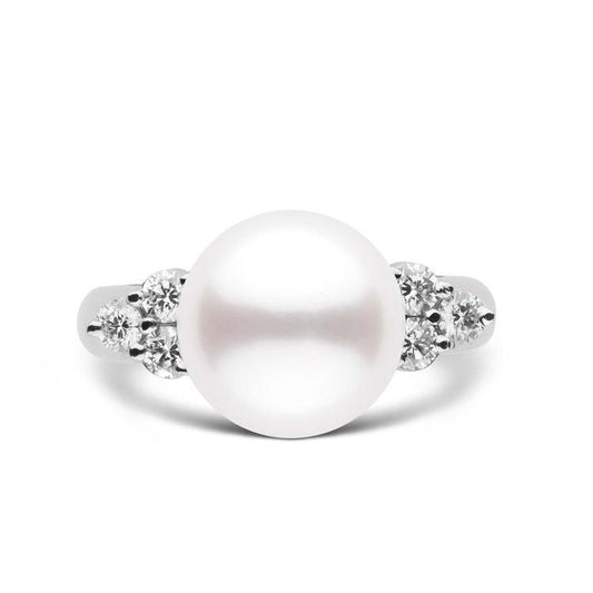 Fede Grande Perla D'acqua Dolce 24 Mm Diamante 0,30 Carati Oro bianco - harrychadent.it