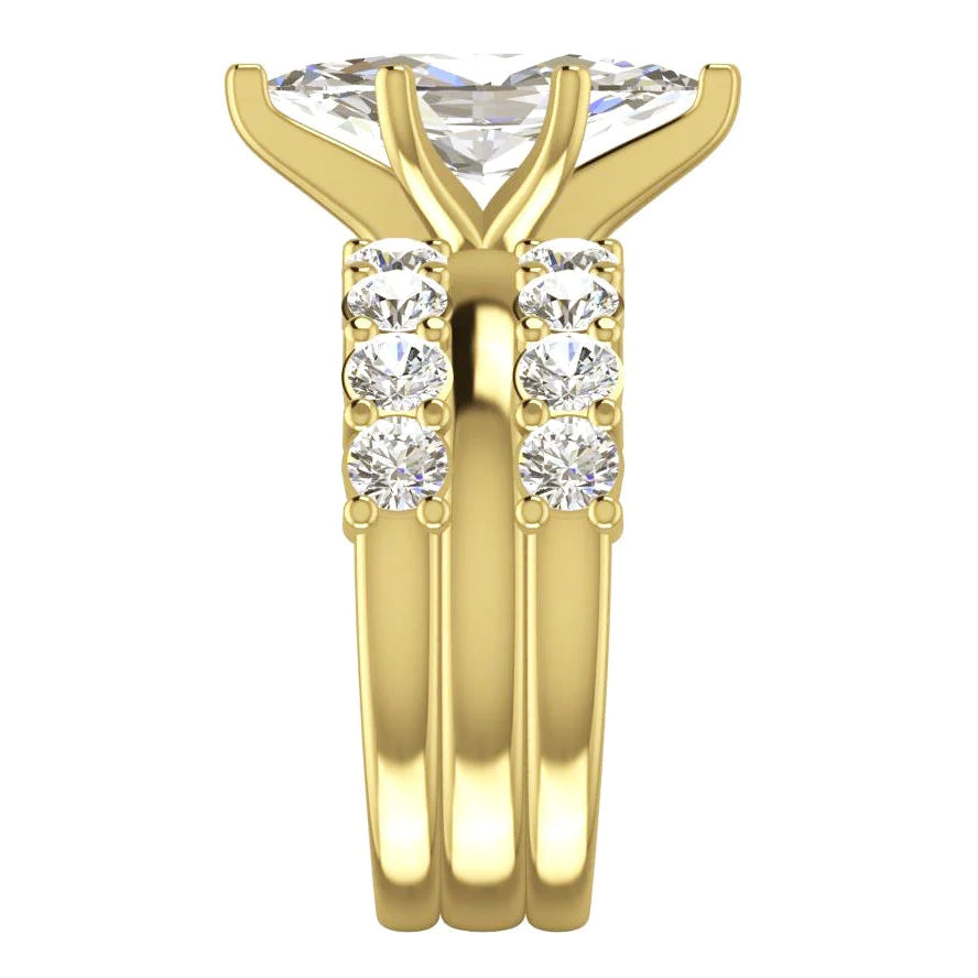Fede Nuziale di Diamante Della Marchesa Gioielli Nuziali in Oro Giallo