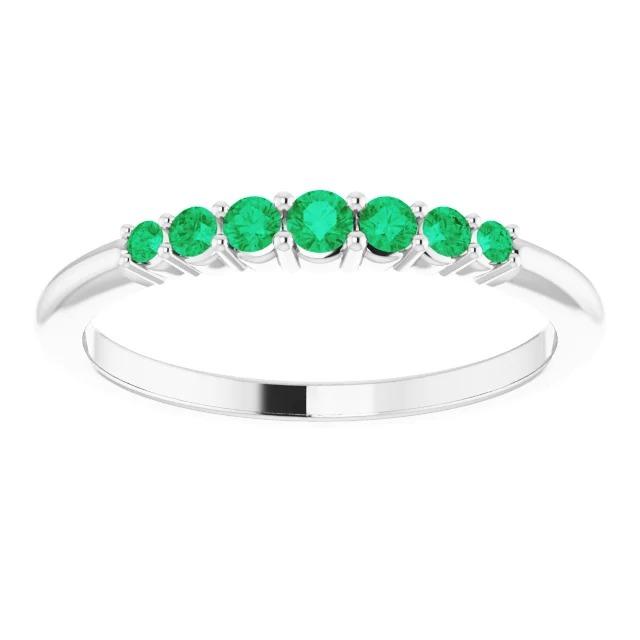 Fede nuziale 1 carato tondo colombiano verde smeraldi gioielli da donna - harrychadent.it