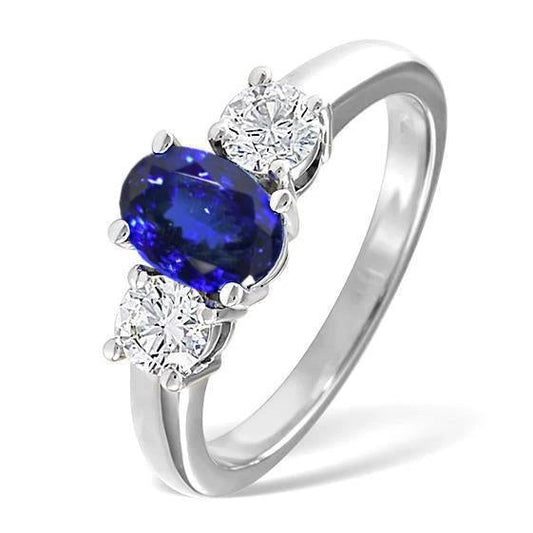 Fede nuziale 3 pietre tanzanite e diamanti 5.50 carati Oro 14K - harrychadent.it