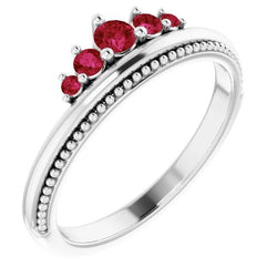 Fede nuziale Burma Ruby 1.10 carati gioielli in stile antico Novità