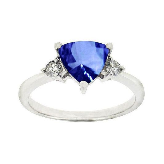Fede nuziale dello Sri Lanka con trilioni di zaffiri e diamanti rotondi da 5.01 ct - harrychadent.it
