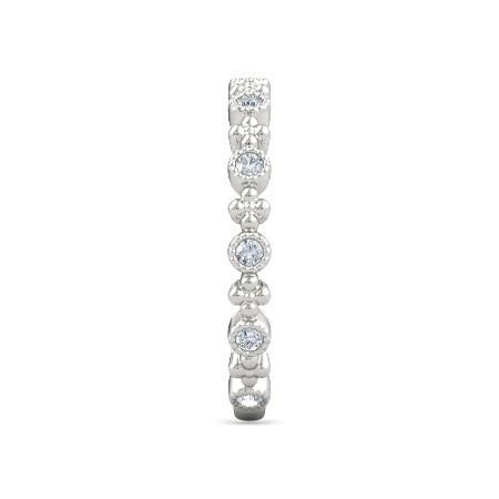 Fede nuziale diamante 0.55 carati stile antico 14k gioielli in oro bianco - harrychadent.it