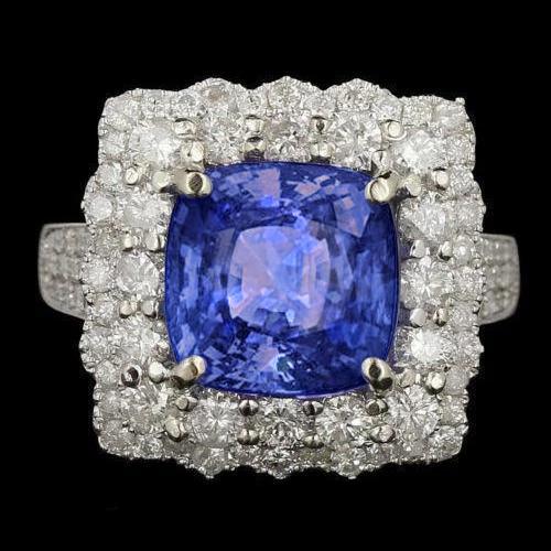 Fede nuziale in oro 14 kt con tanzanite blu con diamanti 9.75 ct - harrychadent.it
