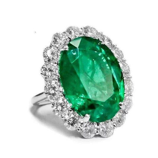 Fede nuziale in oro bianco 14K . con tormalina verde e diamanti da 12.75 carati - harrychadent.it