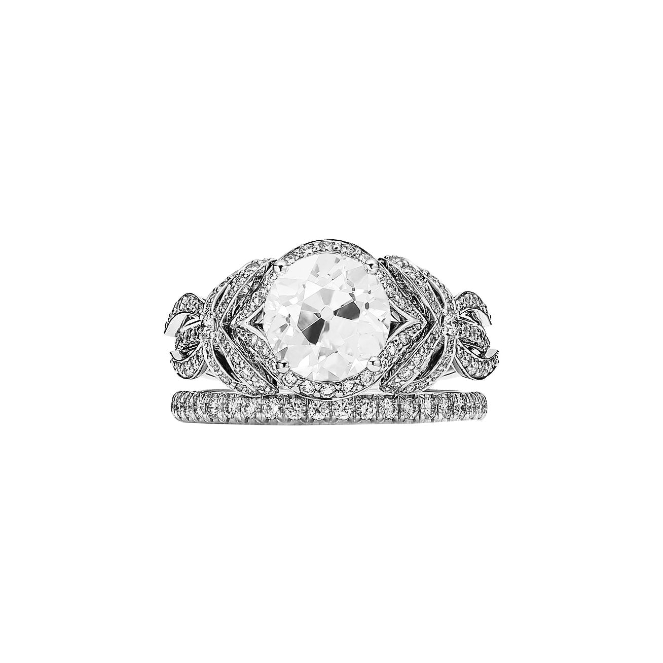 Fede nuziale incastonata con diamanti rotondi tagliati a nastro stile 3.25 carati - harrychadent.it