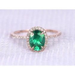 Fede nuziale verde smeraldo e diamante 5.45 carati