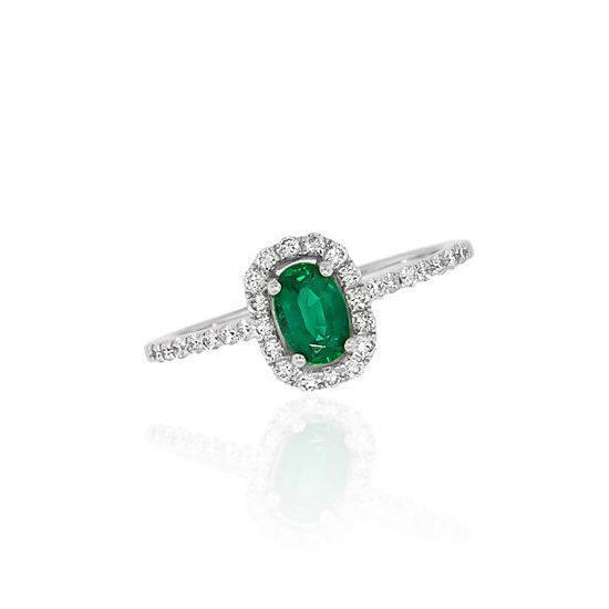 Fede nuziale verde smeraldo e diamanti 5.25 carati 14K WG - harrychadent.it
