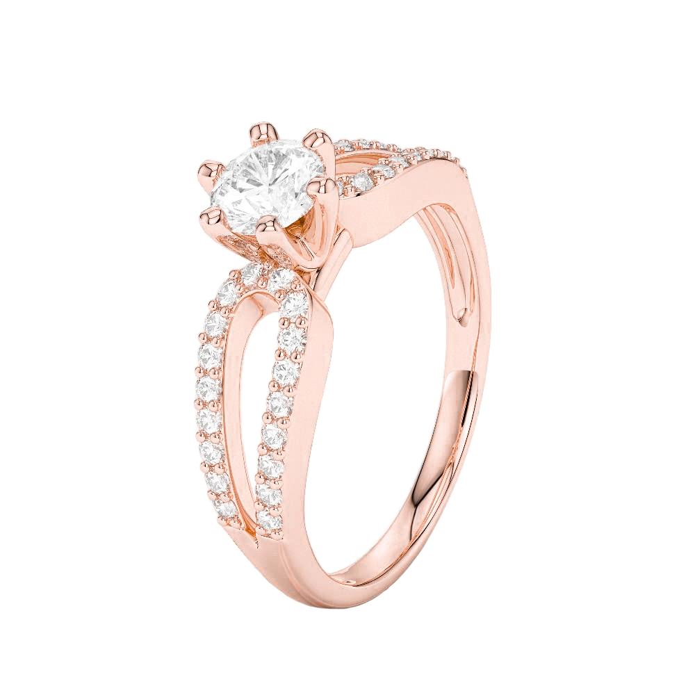 Gioielli accentati con anello di fidanzamento in oro rosa da 1,75 ct con diamante - harrychadent.it