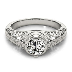 Gioielli con anello di diamanti taglio antico stile vintage oro 2,75 carati