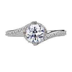 Gioielli da donna vecchio minatore Diamante Ring Tension Style 4 carati