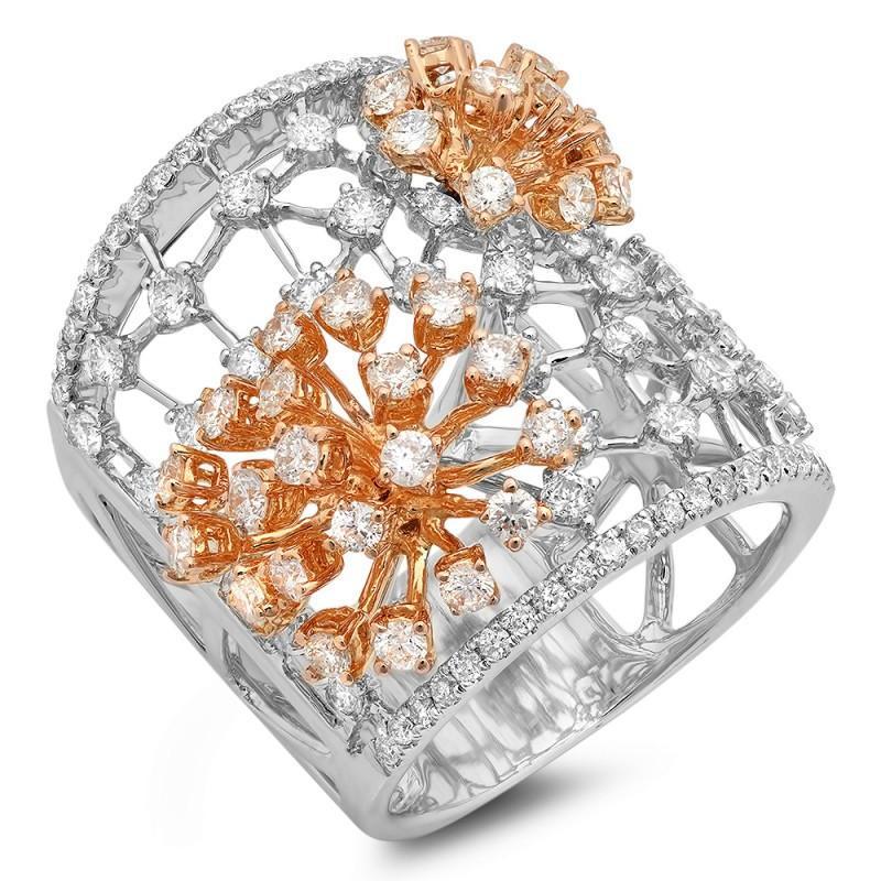 Gioielli personalizzati da donna Anello di fidanzamento con diamanti in oro 18 carati