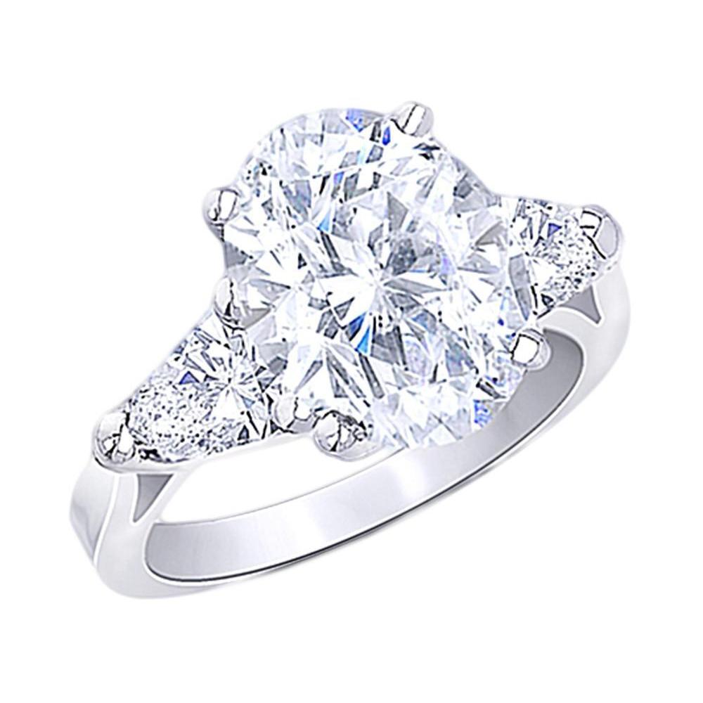 Grandi gioielli con anello per anniversario di diamanti con tre pietre da 4.31 carati - harrychadent.it