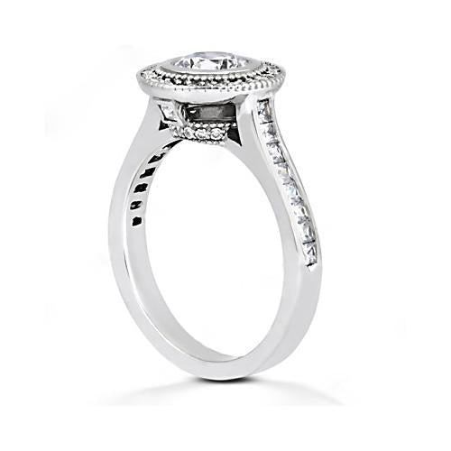Halo Diamond Ring 2.22 carati di fidanzamento da donna in oro bianco - harrychadent.it
