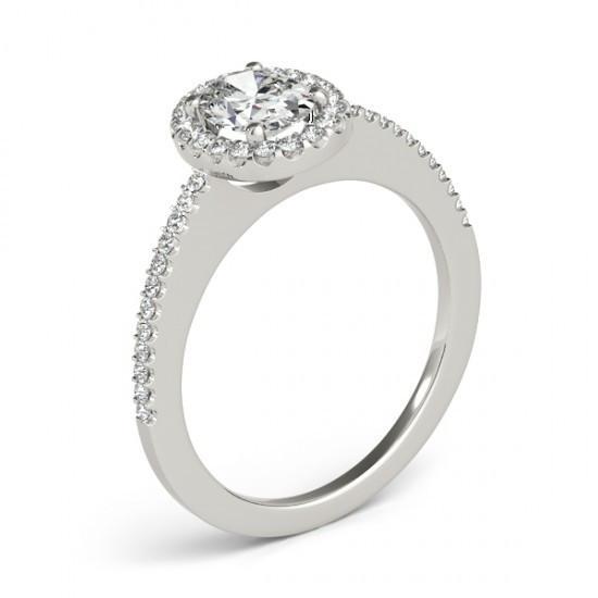 Halo Fancy Anniversary Anello di fidanzamento con diamante 1.94 carati gioielli WG 14K - harrychadent.it