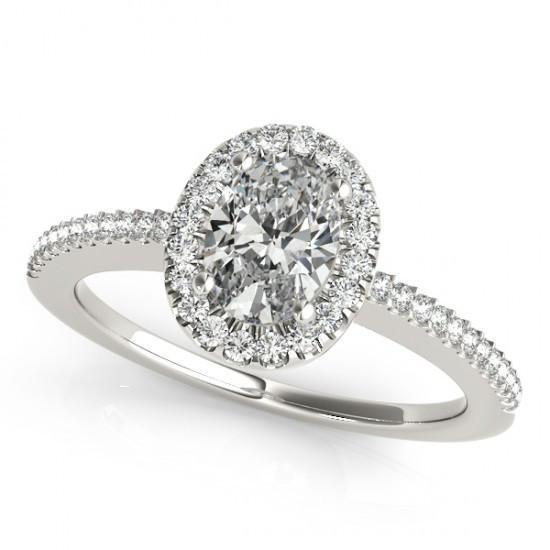 Halo Fancy Anniversary Anello di fidanzamento con diamante 1.94 carati gioielli WG 14K - harrychadent.it