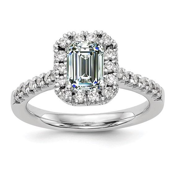 Halo Il giro & Emerald Diamante Ring Fishtail Set Gioielli da 4,50 carati - harrychadent.it