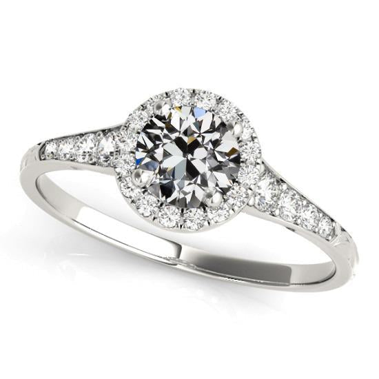 Halo Il giro Old European Diamante Ring con accenti 4 carati - harrychadent.it