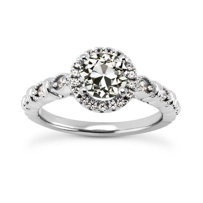 Halo Il giro Old Mine Cut Diamante Ring Gioielli da donna 3,25 carati - harrychadent.it