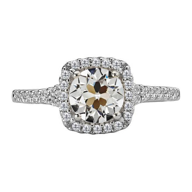 Halo Il giro Old Mine Cut Diamante Ring con accenti Oro 4,50 carati - harrychadent.it