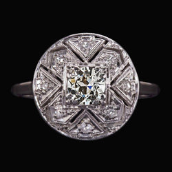 Halo Il giro Old Mine Cut Diamante Wedding Ring Vintage Style 2,50 carati
