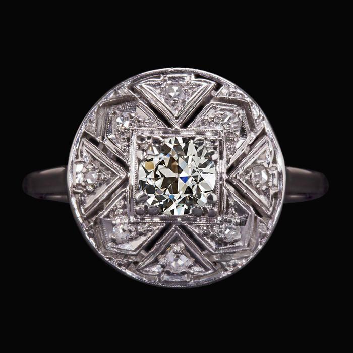 Halo Il giro Old Mine Cut Diamante Wedding Ring Vintage Style 2,50 carati - harrychadent.it