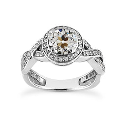 Halo Il giro vecchio minatore Diamante Ring Infinity Style Jewelry 4,75 carati