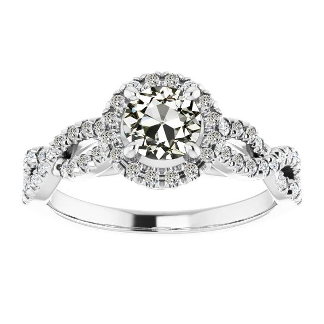 Halo Il giro vecchio minatore Diamante Ring Pave Infinity Style 5,50 carati - harrychadent.it