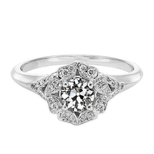 Halo Il giro vecchio minatore Diamante Wedding Ring Flower Style 2,50 carati - harrychadent.it