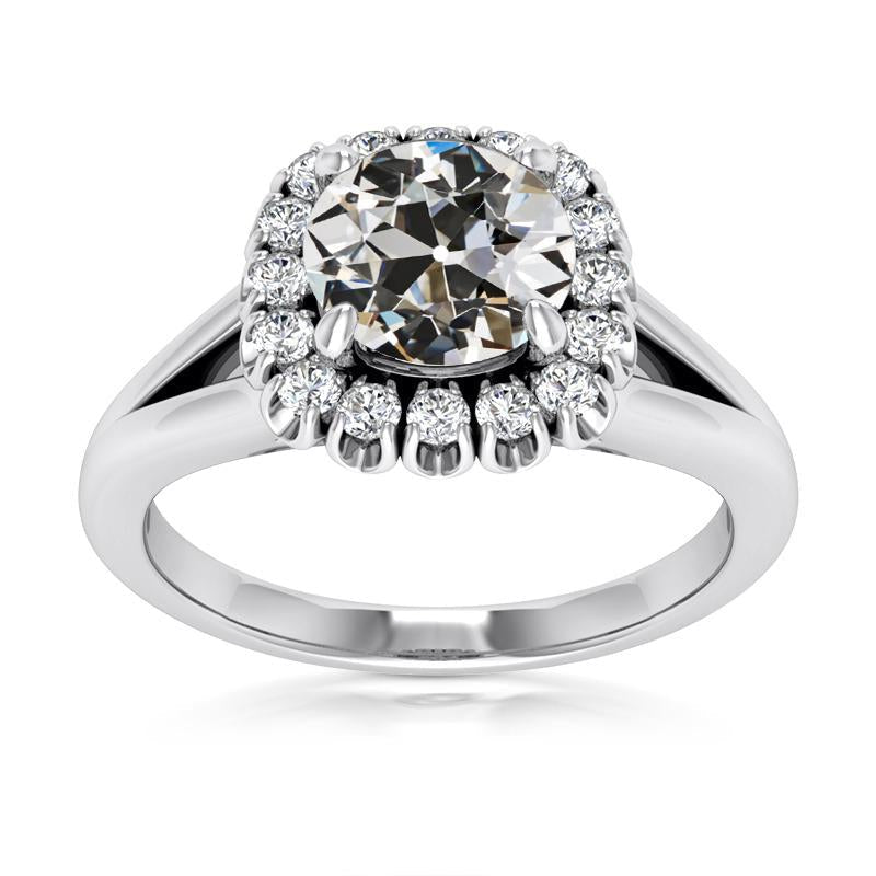 Halo Il giro vecchio minatore Diamante Wedding Ring Gambo diviso 5,75 carati - harrychadent.it