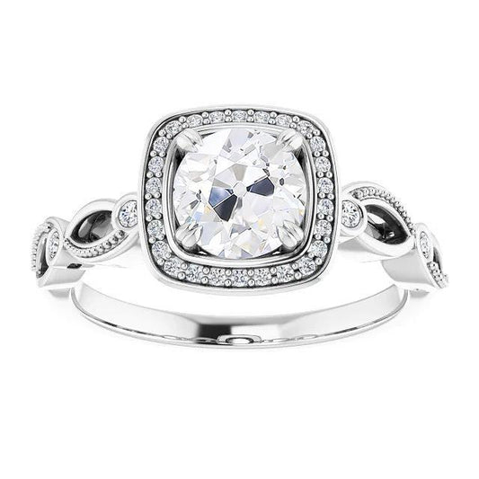Halo Il giro vecchio taglio & Black Diamante Anello da donna 4,25 carati Set di griffe - harrychadent.it