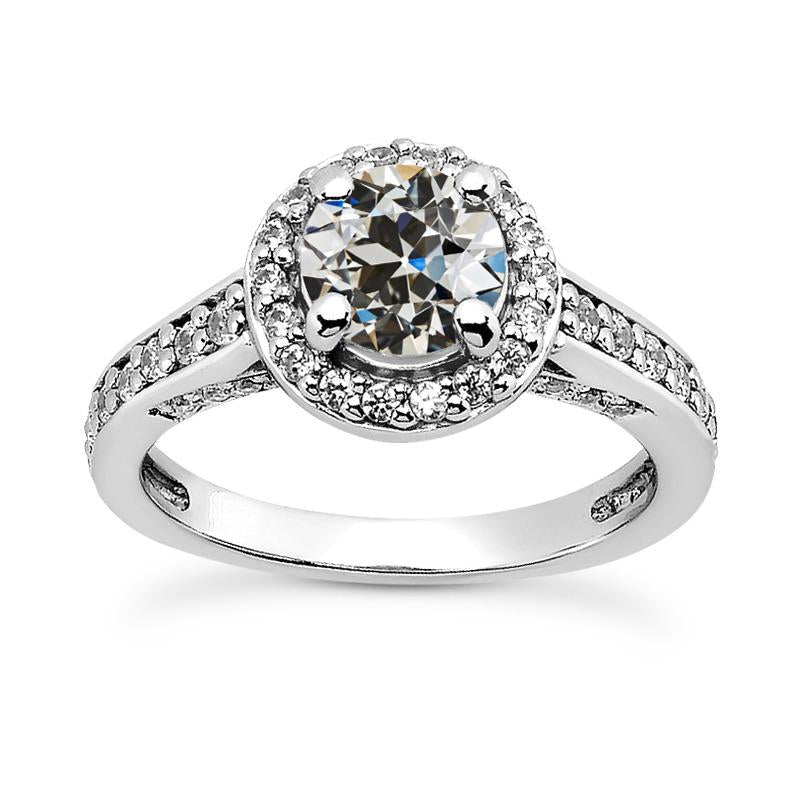 Halo Il giro vecchio taglio Diamante Ring Gioielli da donna in oro 4,50 carati - harrychadent.it