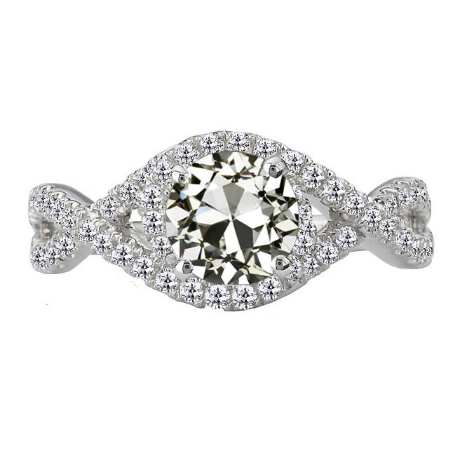 Halo Il giro vecchio taglio Diamante Ring Infinity Style 6 carati oro 14 carati - harrychadent.it