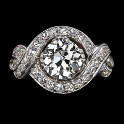 Halo Wedding Ring Il giro Old Mine Cut Diamante Infinity Style 4,75 carati