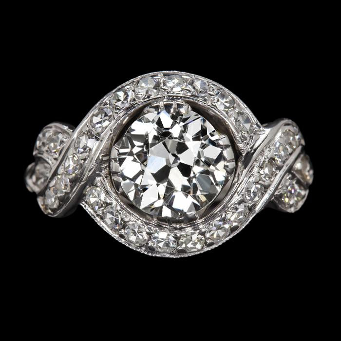 Halo Wedding Ring Il giro Old Mine Cut Diamante Infinity Style 4,75 carati - harrychadent.it