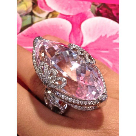 Kunzite Anello Cocktail