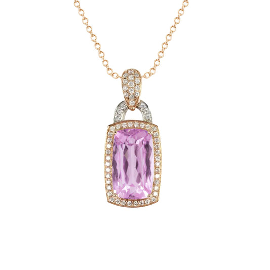 Kunzite Collana Di Diamanti