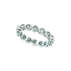 Lunetta Set Diamante Banda dell'eternità 1.60 carati 14k gioielli in oro bianco